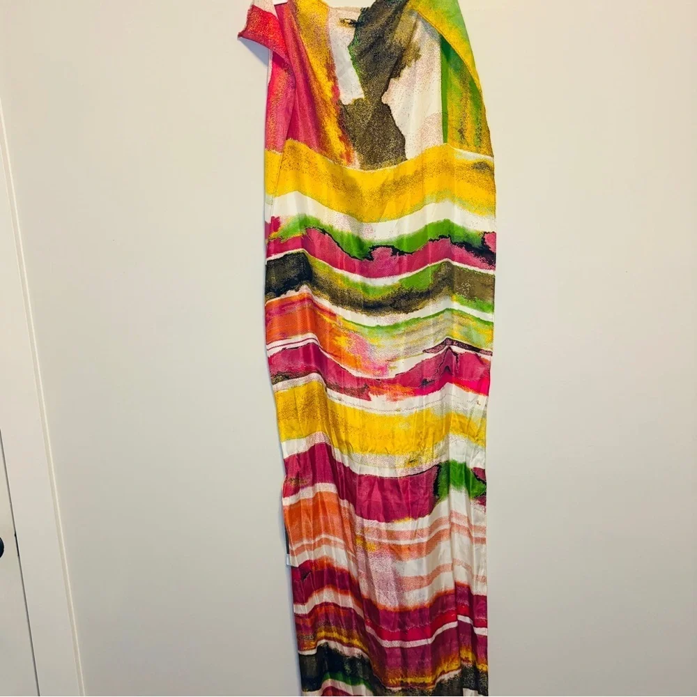 100% Silk Chico's Artistic Multicolor Scarf